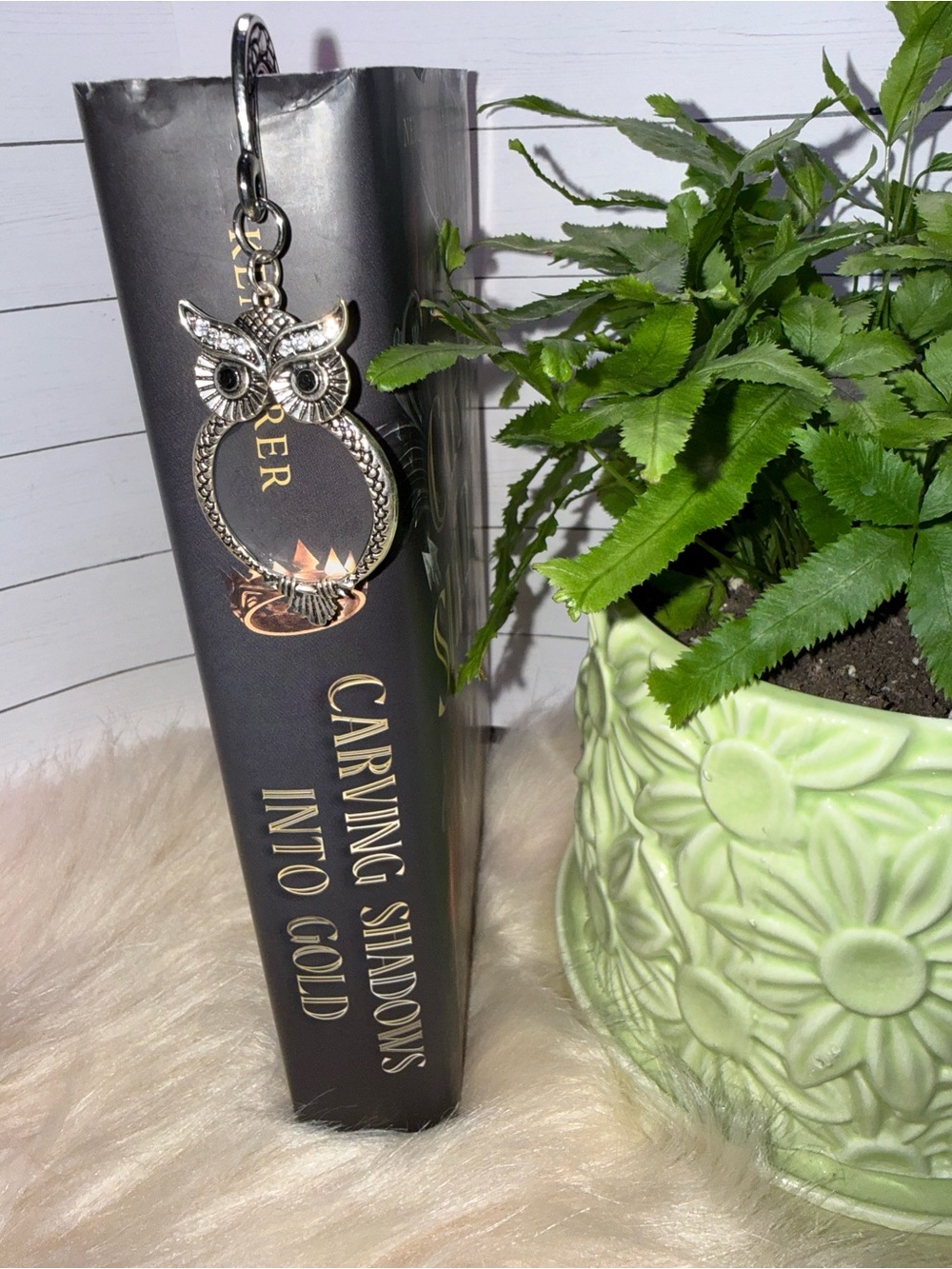 Owl Charm Metal Bookmark